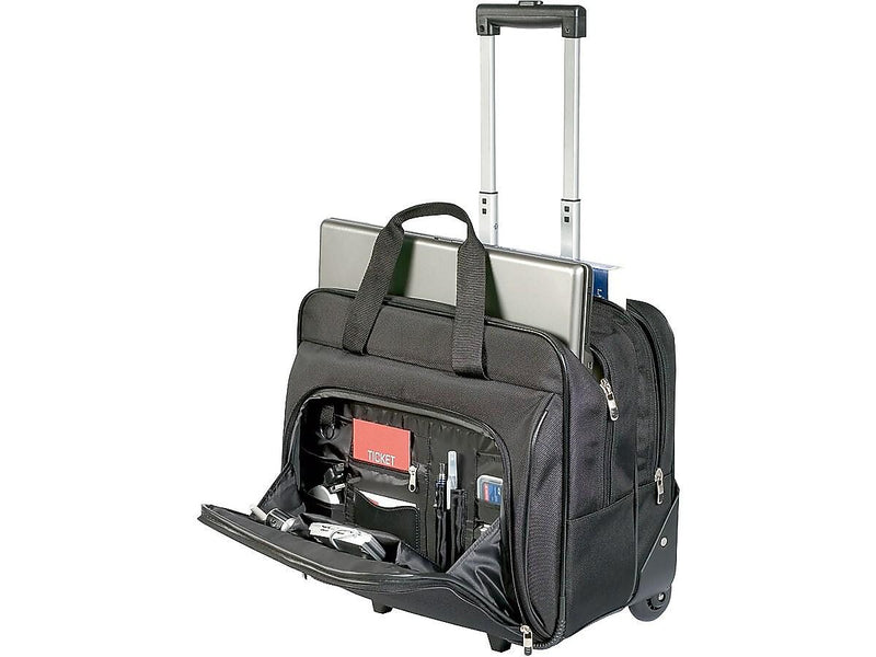 Targus Laptop Rolling Briefcase, Black Polyester (TBR003US)