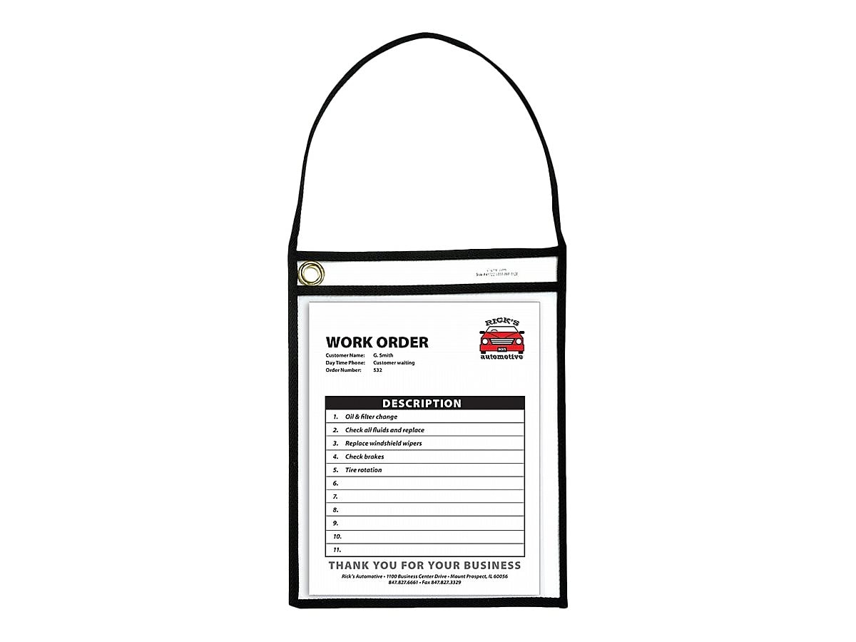 C-Line Job Ticket Holders, 9" x 12", Clear, 15/Box (41922)