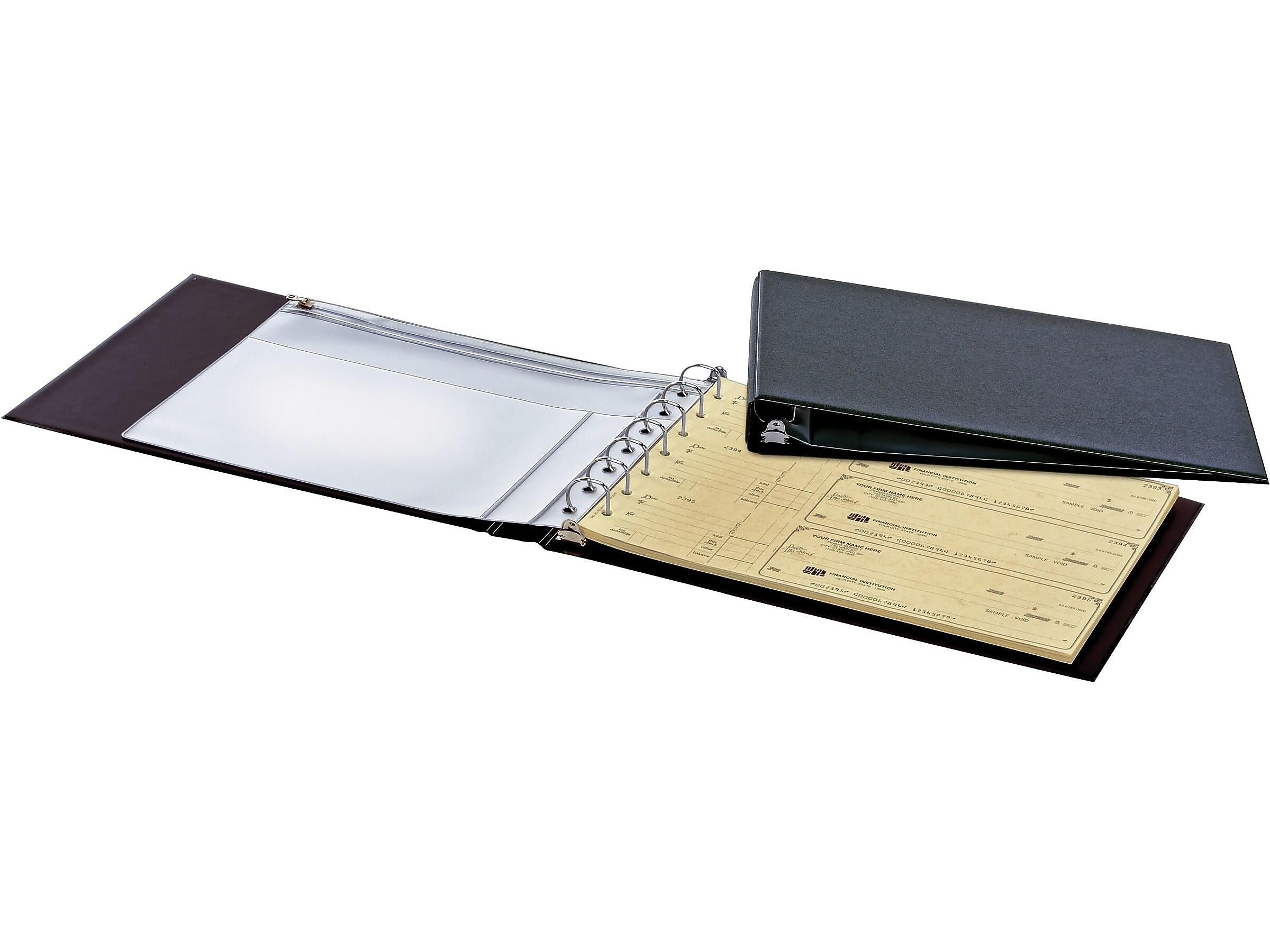 Cardinal 1" 7-Ring Business Check Binder, D-Ring, Black (35000V3)