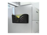 Deflect-O Magnetic 1-Pocket Plastic Letter Size Wall File, Black (73304H)