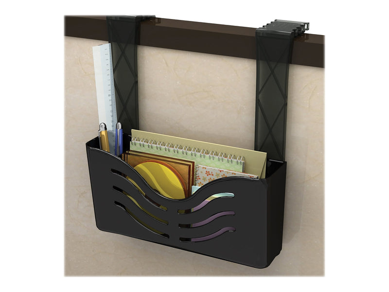 Deflect-O Magnetic 1-Pocket Plastic Letter Size Wall File, Black (73304H)