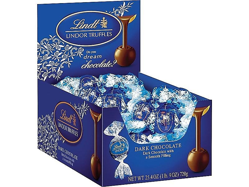 Lindt Lindor Truffle Dark Chocolate Truffles, 25.4 oz., 60/Box (LAS3513)