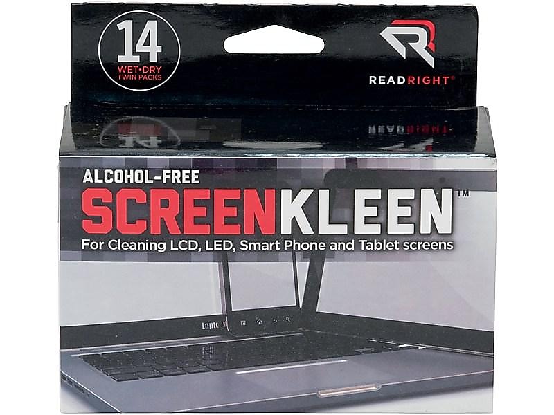 Advantus ScreenKleen Alcohol-Free Wipes, Unscented, 14 Packs/Box (RRTRR1291)