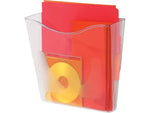 Deflect-O Euro-Style DocuPocket Single Pocket Plastic Letter/Legal Size Wall File, Clear (63001)