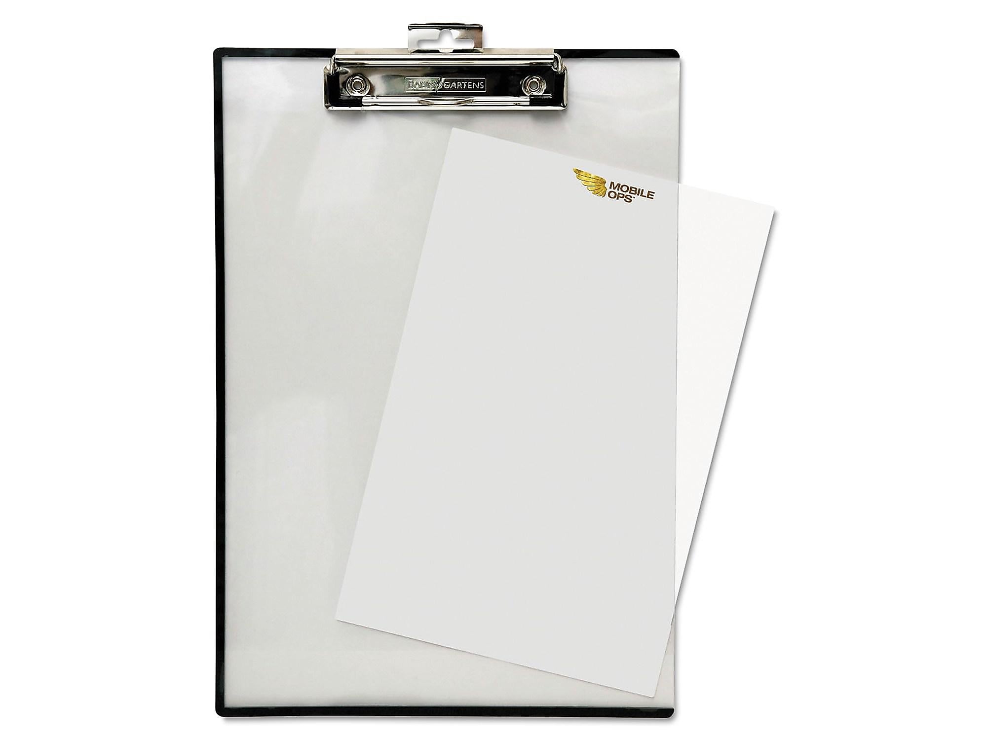 Baumgarten's Plastic Clipboard, Clear (BAUTA1611)