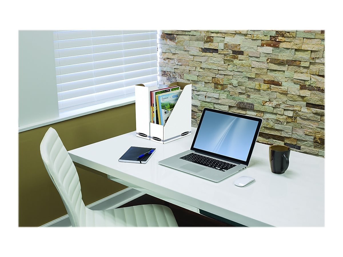 Bankers Box Stor/File Magazine File, Letter Size, White/Blue (00723)