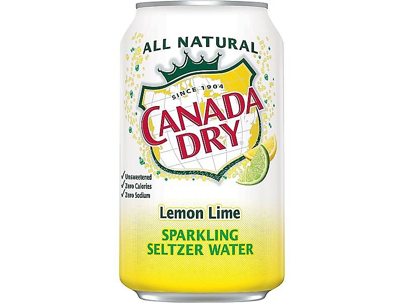 Canada Dry Lemon-Lime Flavored Sparkling Seltzer Water, 12 oz., 24 Cans/Carton (00078000165166)