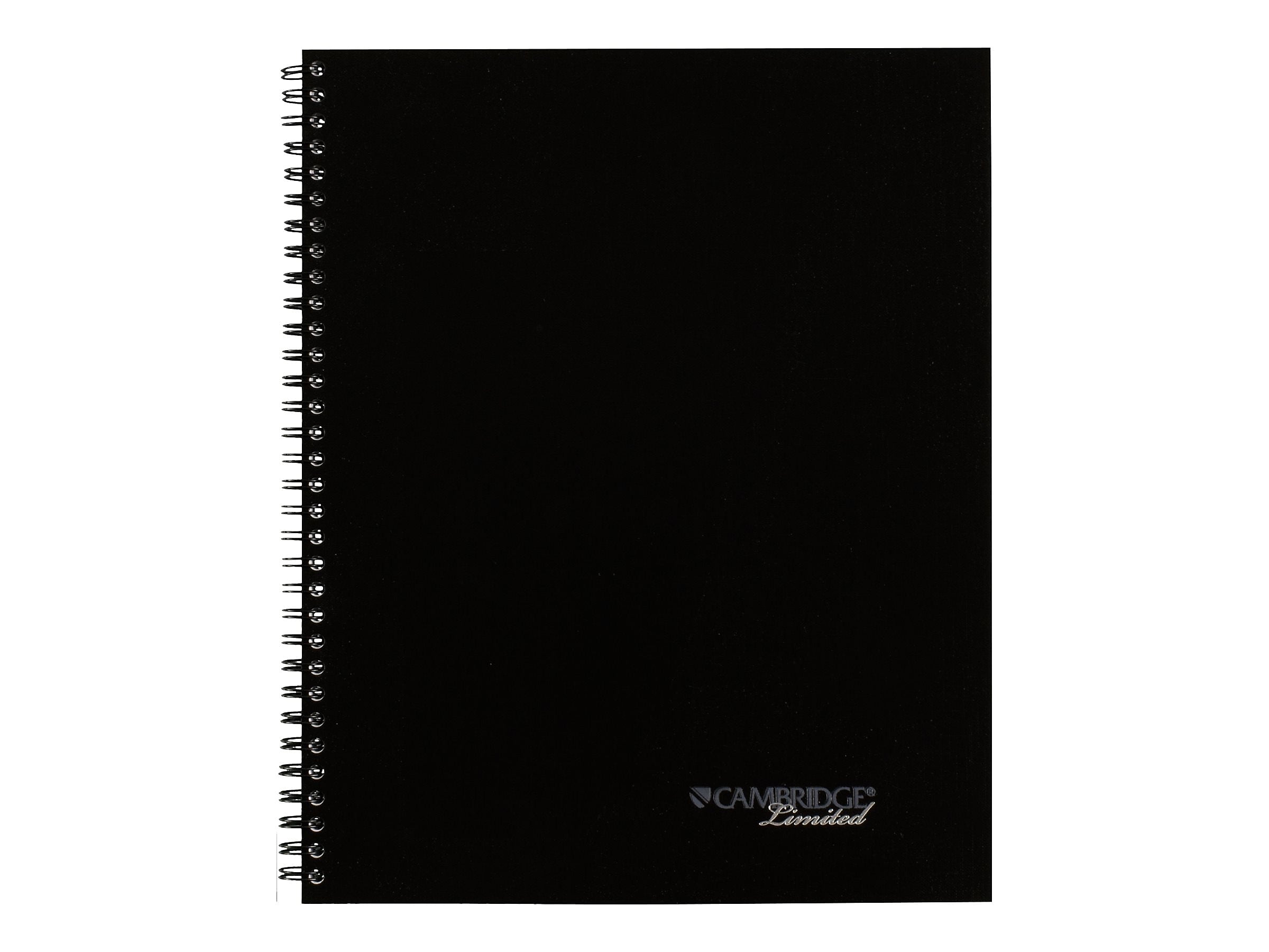 Cambridge 1-Subject Professional Notebooks, 8.5" x 11", Wide Ruled, 80 Sheets, Black (06066)