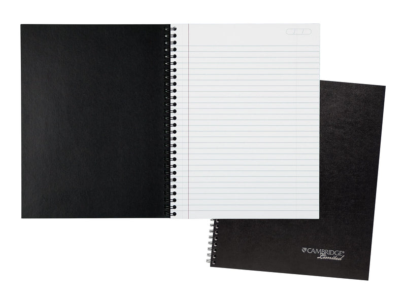 Cambridge Professional 1-Subject Professional Notebook, 8.5" x 11", Wide Ruled, 80 Sheets, Black (06062)