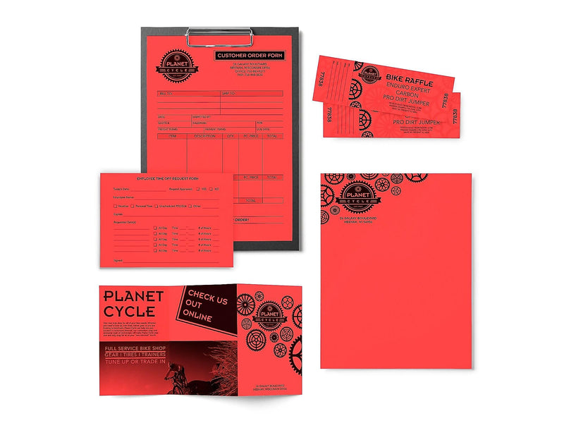 Astrobrights Multipurpose Paper, 24 lbs., 8.5" x 11", Rocket Red, 500/Ream, 10 Reams/Carton (22641A)