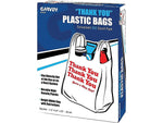 Garvey 22" x 11.5" x 6" Plastic Shopping Bags, White, 250/Box (063036)