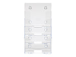 Deflecto Literature Holder, 5.83" x 8.27", Vertical, Wall Mounted, Clear Plastic (77901)
