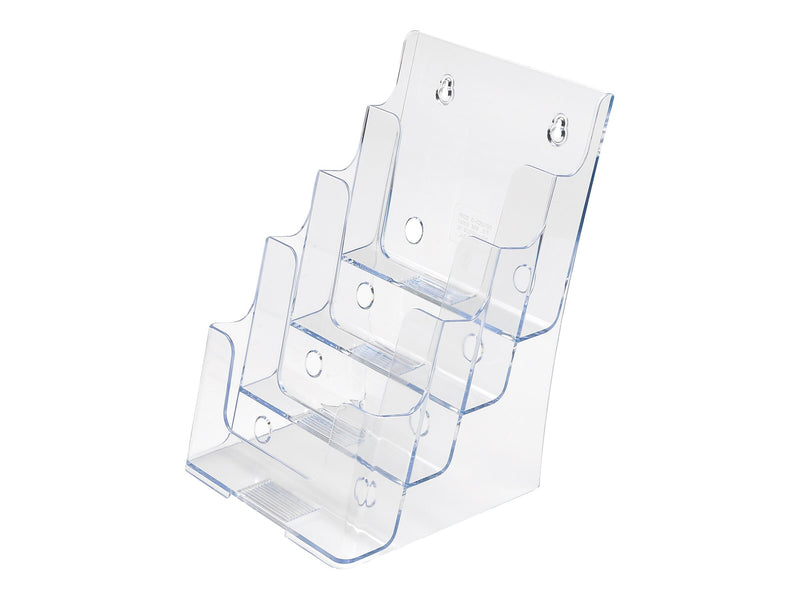 Deflecto Literature Holder, 5.83" x 8.27", Vertical, Wall Mounted, Clear Plastic (77901)