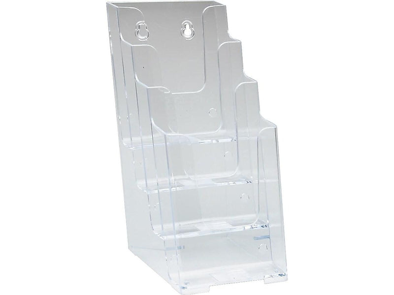 Staples® Literature Holder for Leaflets, Crystal Clear Plastic (77701)