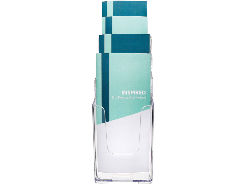 Staples® Literature Holder for Leaflets, Crystal Clear Plastic (77701)