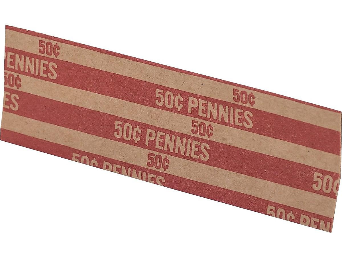 Pap-R Products Coin Wrappers, Red 1000/Box (30001)