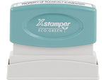 Xstamper 2.38"W Custom Pre-Inked Stamp, Assorted Ink, Each (N05)