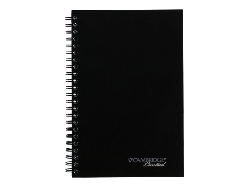 Cambridge 1-Subject Notebooks, 5" x 8", Wide Ruled, 80 Sheets, Black (06074)
