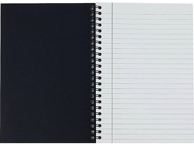 Cambridge 1-Subject Notebooks, 5" x 8", Wide Ruled, 80 Sheets, Black (06074)