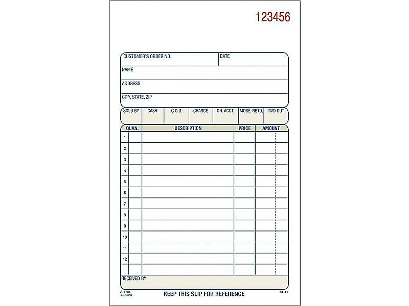 Adams 2-Part Carbonless Sales Orders, 4.19"W x 7.19"L, 50 Sets/Book, 3 (DC4705-3)