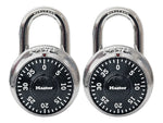 Master Lock Combination Padlock, 2/Pack (1500T)