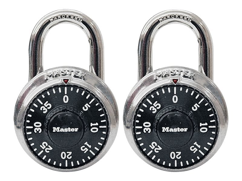 Master Lock Combination Padlock, 2/Pack (1500T)