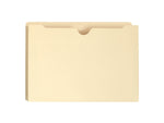 Smead 100% Recycled Reinforced File Jackets, Straight-Cut Tab, 2" Expansion, Legal Size, Manila, 50/Box (75607)