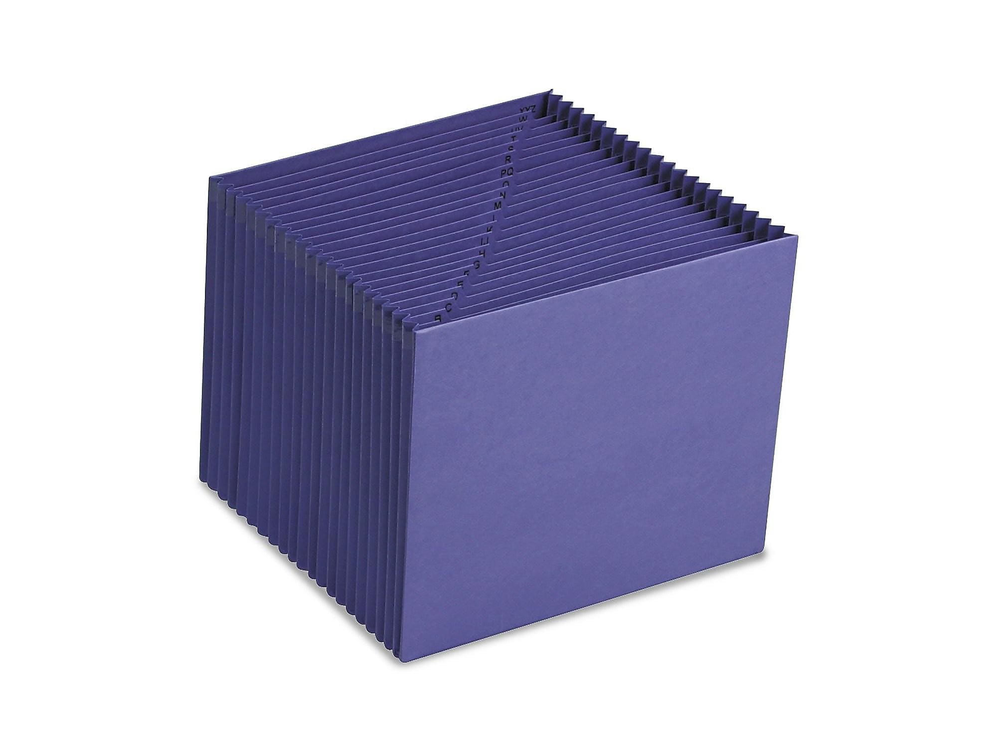 Smead ColorVue Expanding File, 7/8" Expansion, A-Z Index, Letter Size, 21-Pocket, Purple (70721)