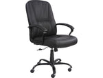 Safco Serenity Leather Computer & Desk Big & Tall Chair, 500 lb. Capacity, Black (3500BL)