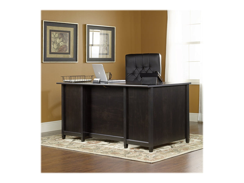 Sauder Edge Water Collection 65" Wood Executive Desk, Estate Black (409042)