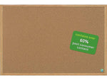 Mastervision Earth Cork Bulletin Board, Oak Frame, 4' x 3' (SB0720001233)