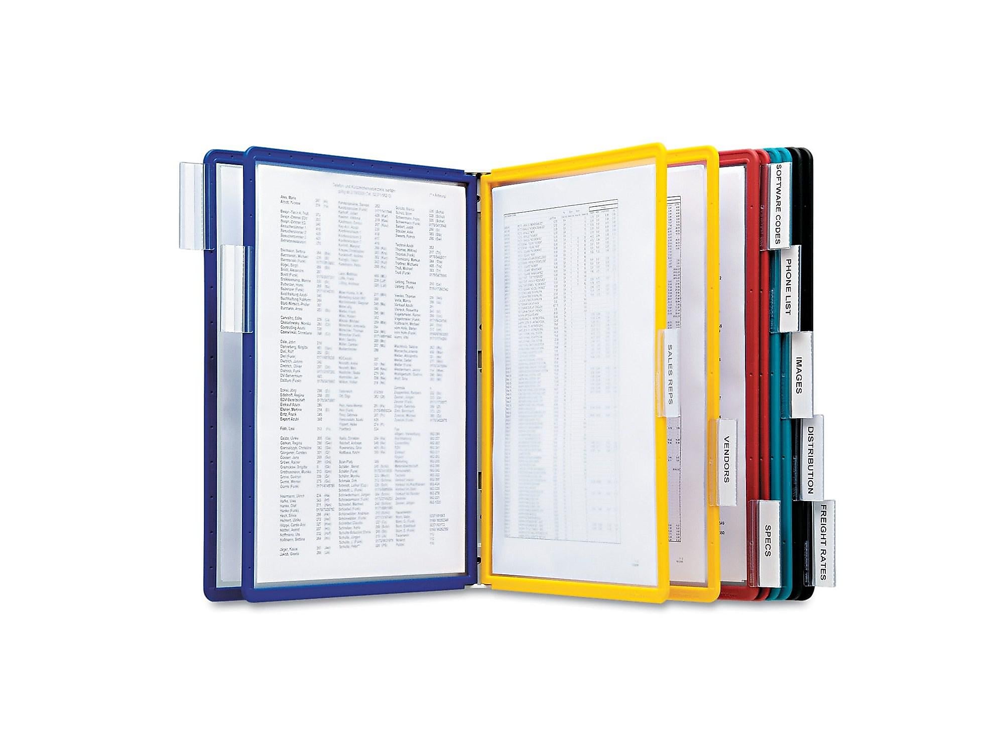 Durable Vario Document Holder, 8.5" x 11", Vertical, Wall Mounted, Multicolor Plastic (5359-00)