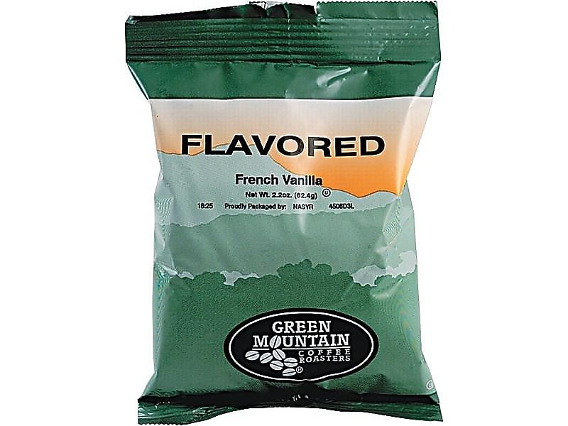 Green Mountain French Vanilla Ground Coffee Packs, 2.2 oz., Light Roast, 50/Carton (4732)