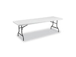 Staples 8' x 29" Heavy Duty Plastic Folding Table, White Granite (79133)