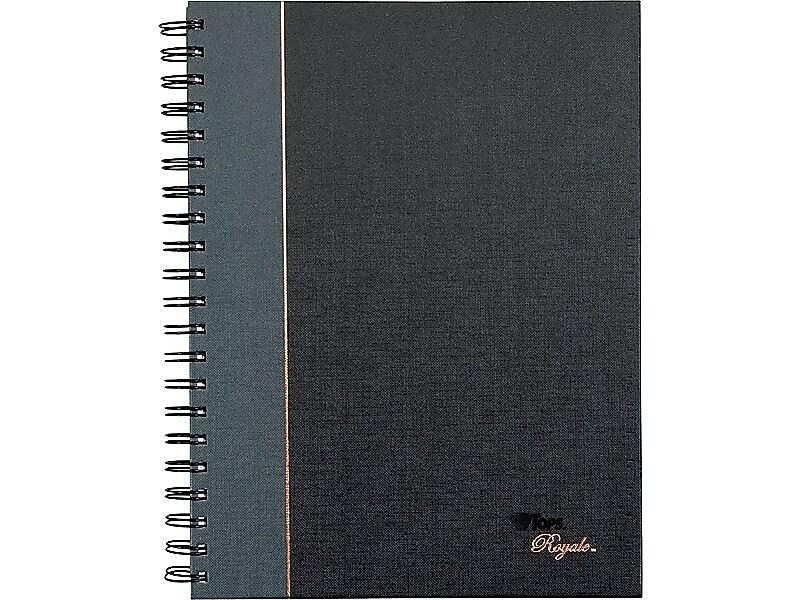 TOPS Royale Professional Notebooks, 8" x 10.5", College Ruled, 96 Sheets, Gray/Silver (25331)