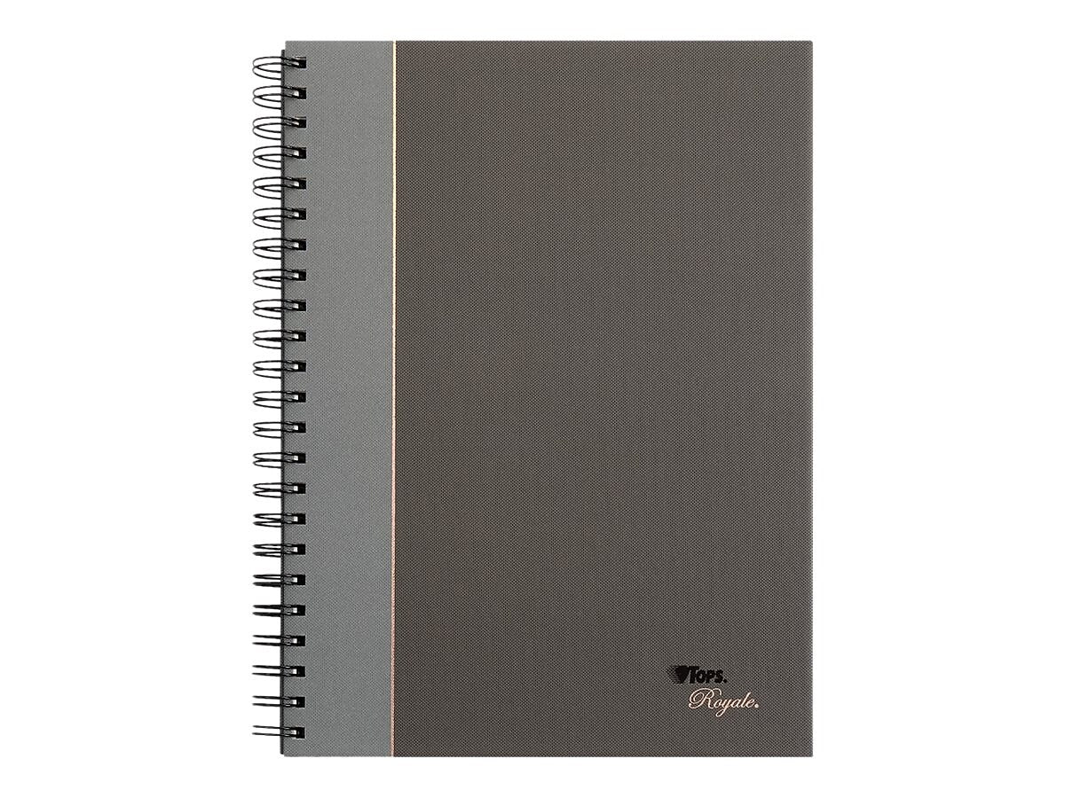 TOPS Royale Professional Notebooks, 8.25" x 11.75", College Ruled, 96 Sheets, Gray/Silver (25332)