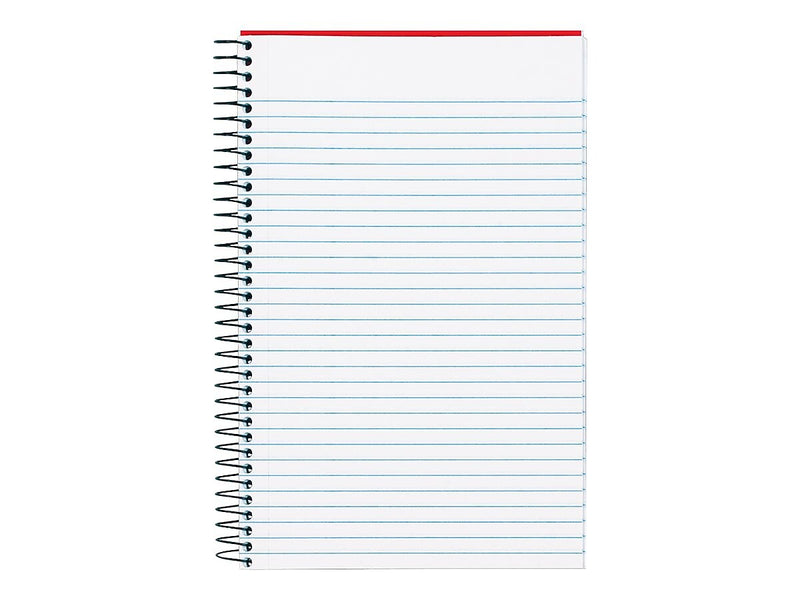 TOPS Classified Colors 1-Subject Notebooks, 5.5" x 8.5", Narrow Ruled, 100 Sheets, Red (73505)