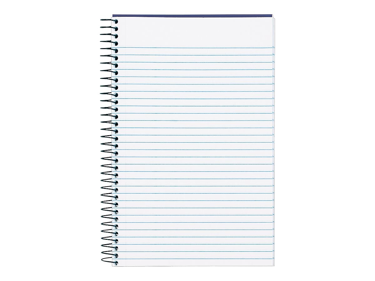 TOPS 1-Subject Notebooks, 5.5" x 8.5", Narrow Ruled, 100 Sheets, Blue (73506)