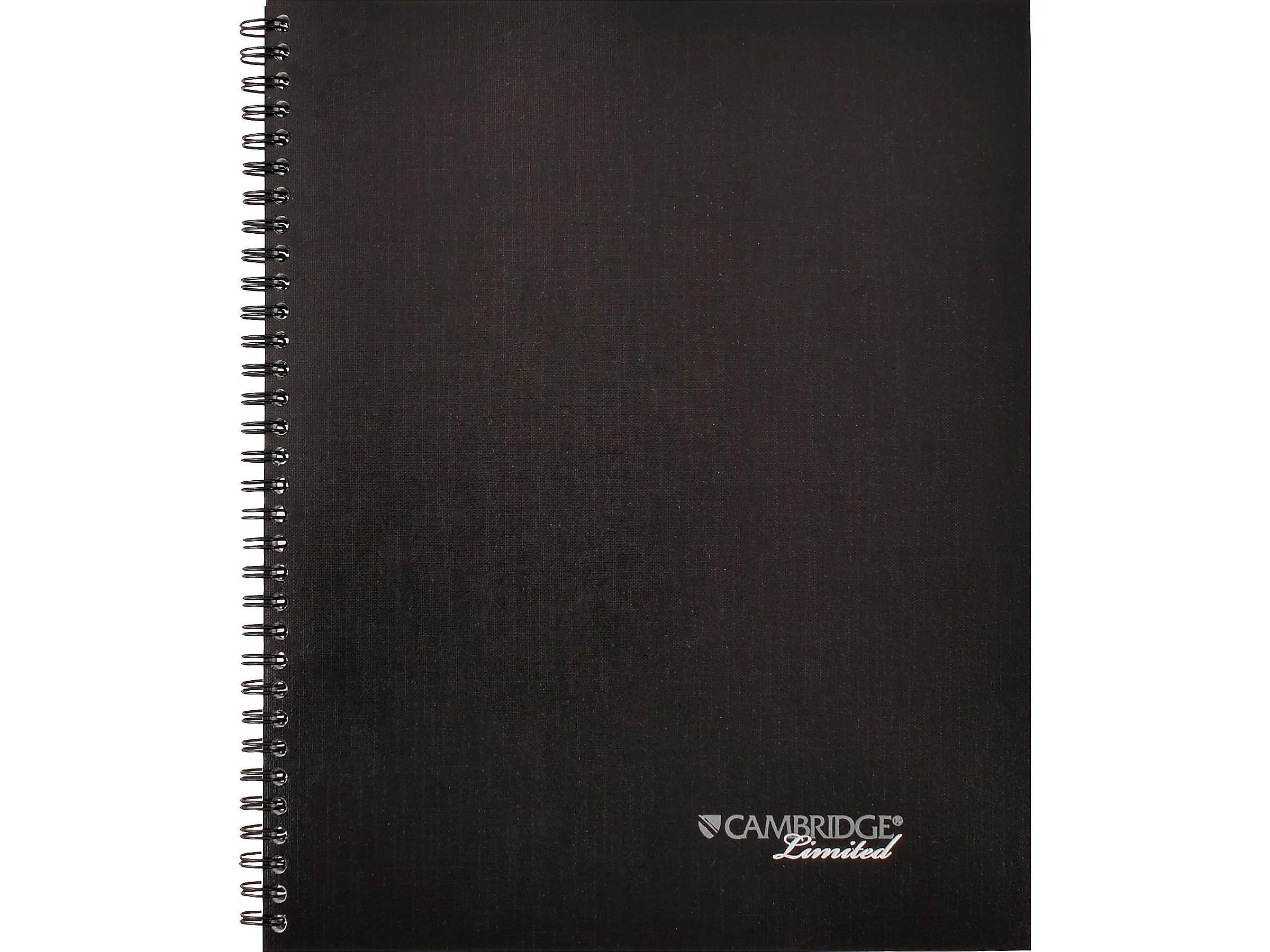 Cambridge 1-Subject Professional Notebooks, 8.88" x 11", Wide Ruled, 80 Sheets, Black (06132)