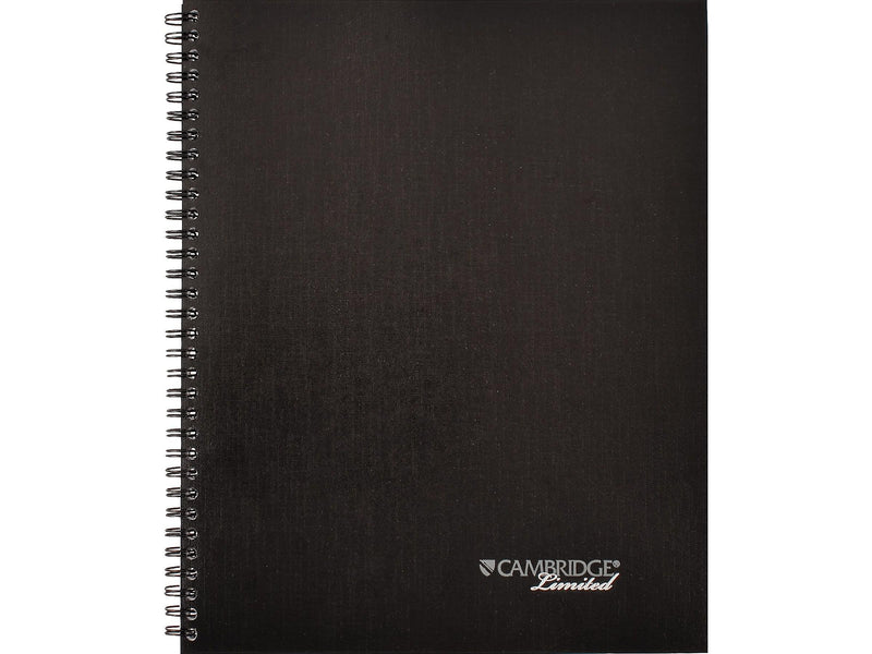 Cambridge 1-Subject Professional Notebooks, 8.88" x 11", Wide Ruled, 80 Sheets, Black (06132)