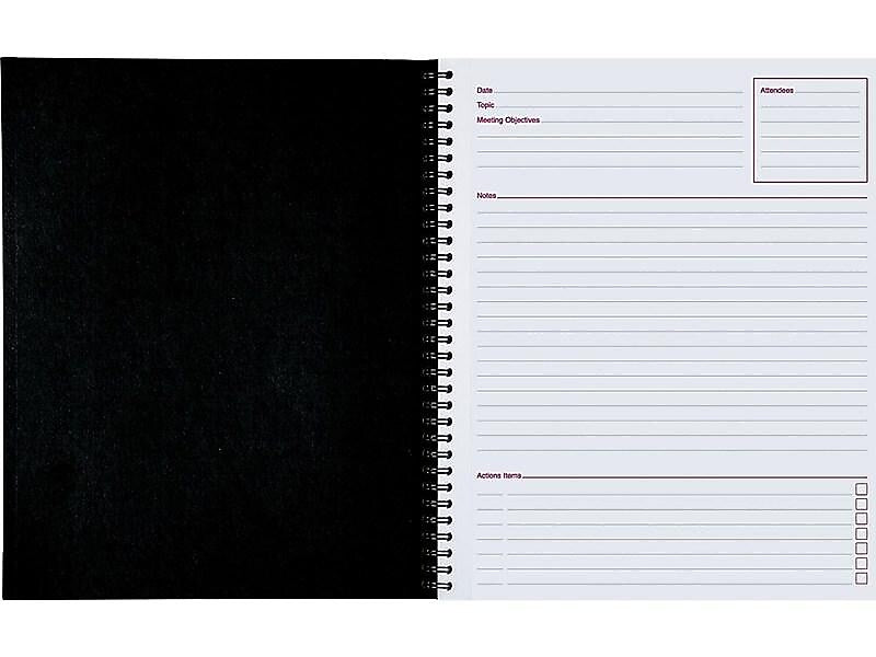 Cambridge 1-Subject Professional Notebooks, 8.88" x 11", Wide Ruled, 80 Sheets, Black (06132)