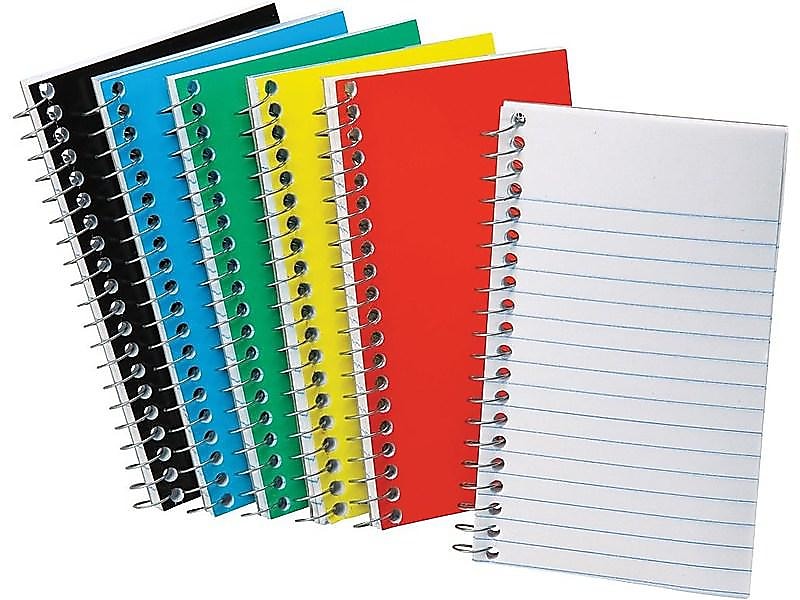 Ampad 1-Subject Pocket Notebook, 3" x 5", Narrow Ruled, 50 Sheets, Assorted Colors, Each (25-095R)