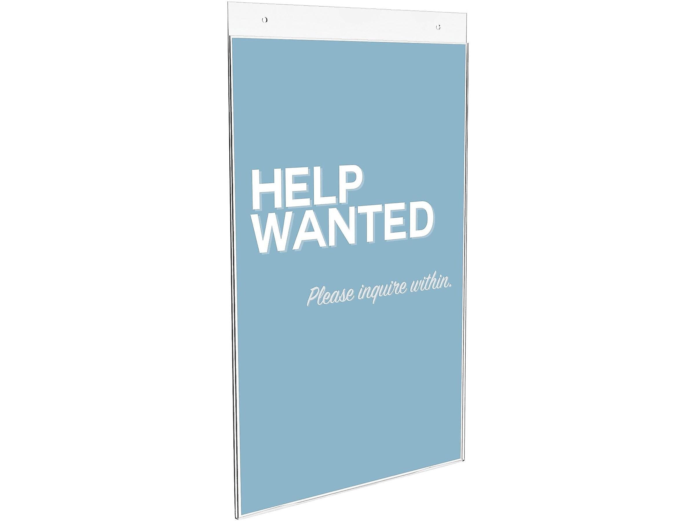 Deflecto Image Document Holder, 11" x 17", Vertical, Wall Mounted, Clear Plastic (DEF68001)