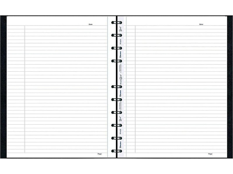Blueline MiracleBind 1-Subject Professional Notebooks, 11" x 9.0625", College Ruled, 75 Sheets, Black (AF11150.81)