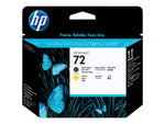HP 72 Print Head, Matte Black/Yellow (C9384A)