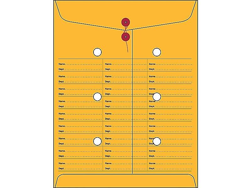 Quality Park Kraft Button & String Inter-Departmental Envelope 10" x 13", Brown, 100/Box (QUA63562)