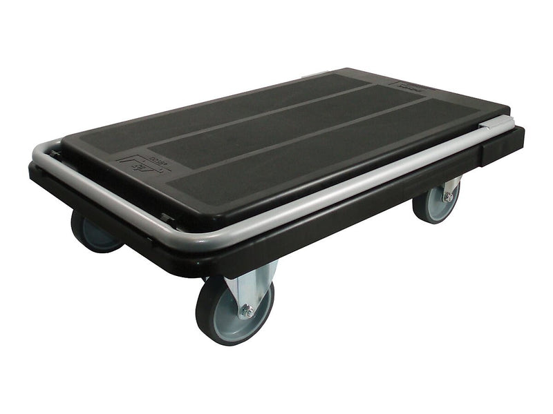 Deflect-O Metal Mobile Utility Cart with Front Swivel Caster Wheels, Black (89105/1)