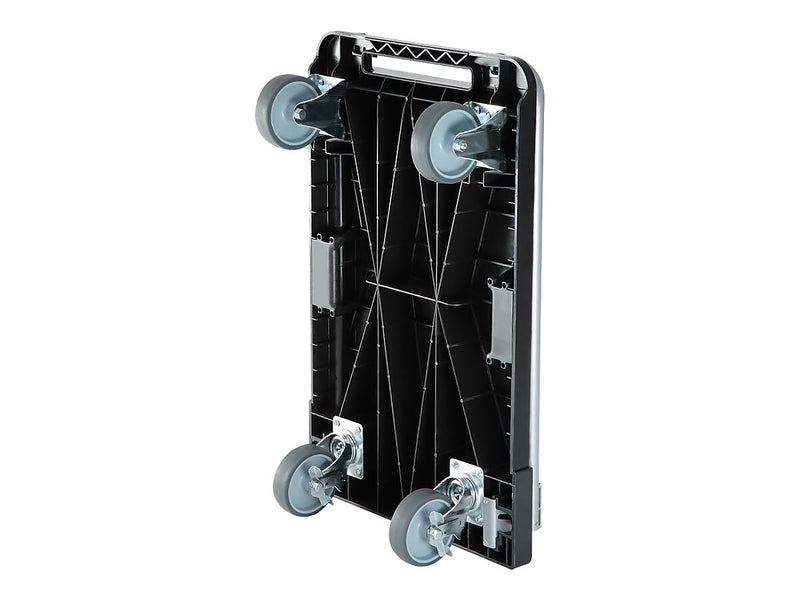 Deflect-O Metal Mobile Utility Cart with Front Swivel Caster Wheels, Black (89105/1)