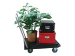 Deflect-O Metal Mobile Utility Cart with Front Swivel Caster Wheels, Black (89105/1)