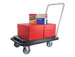 Deflect-O Metal Mobile Utility Cart with Front Swivel Caster Wheels, Black (89105/1)